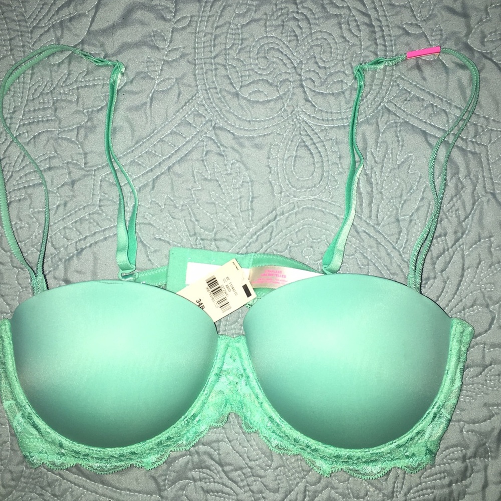 Teal/light blue strap/strapless bra!