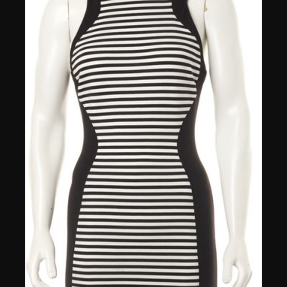Torn By Ronny Kobo striped bodycon small dress