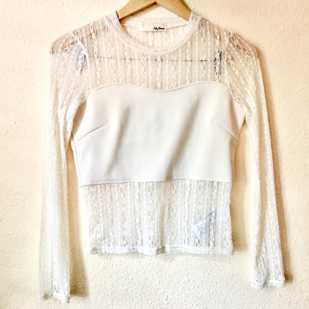 Lily Brown 🎪 Lace Bustier Top