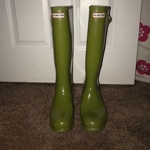 Hunter original pea green tall boots
