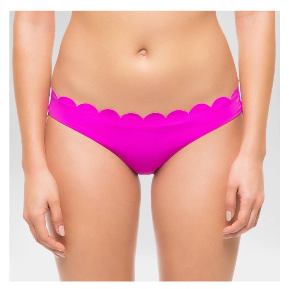 Vanilla Beach Pink Scallop Swim bottoms