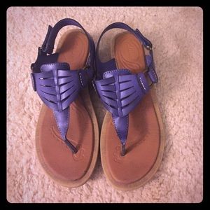 Clarks purple sandals size 8