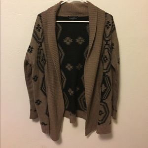 Brown and black cardigan