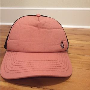 Volcom pink and black hat