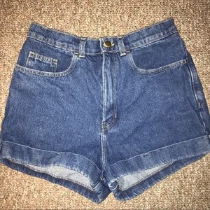 American Apparel high-waisted jean shorts