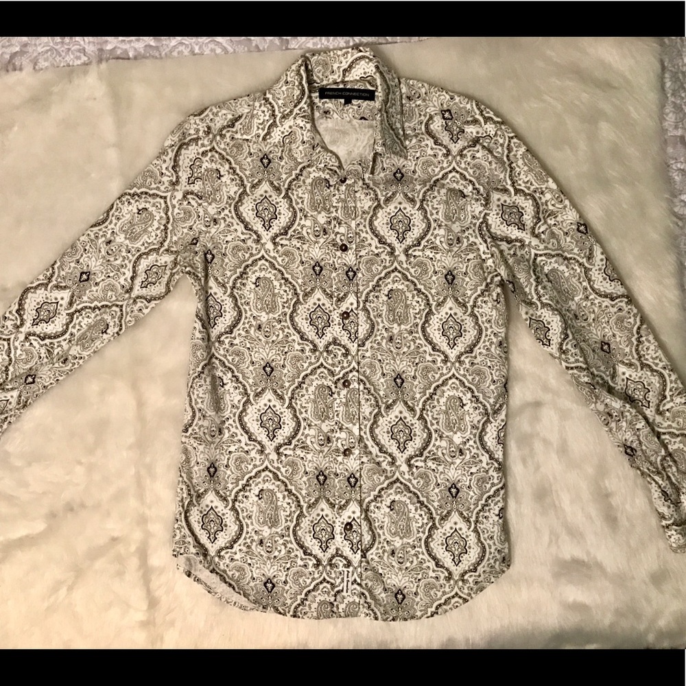 French Connection Unique Long Sleeve Button Down