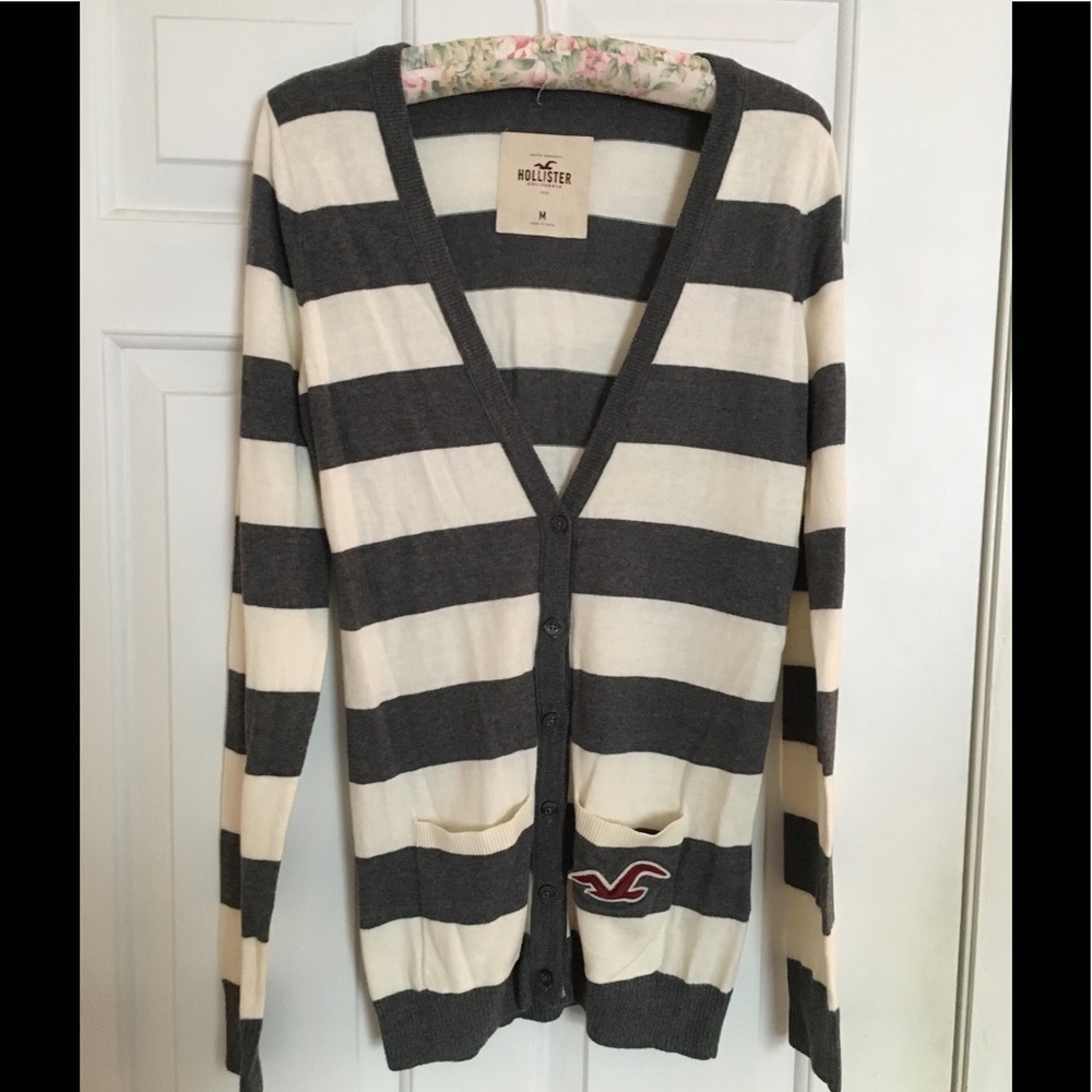 Gray & Cream Cardigan