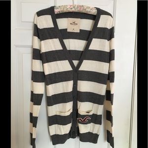 Gray & Cream Cardigan