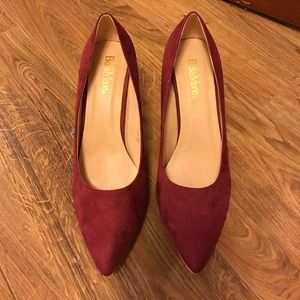 Bella Marie Wine suede heels