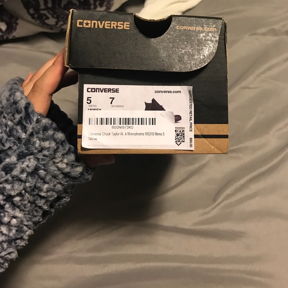 Brand-new all black converse high tops size 7!!