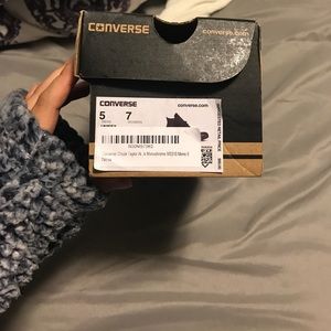 Brand-new all black converse high tops size 7!!