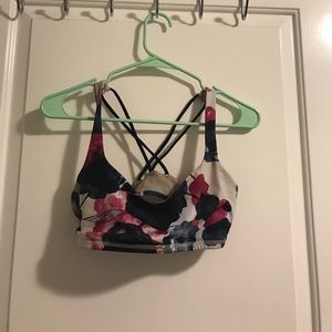 Floral Lululemon size 8 sports bra