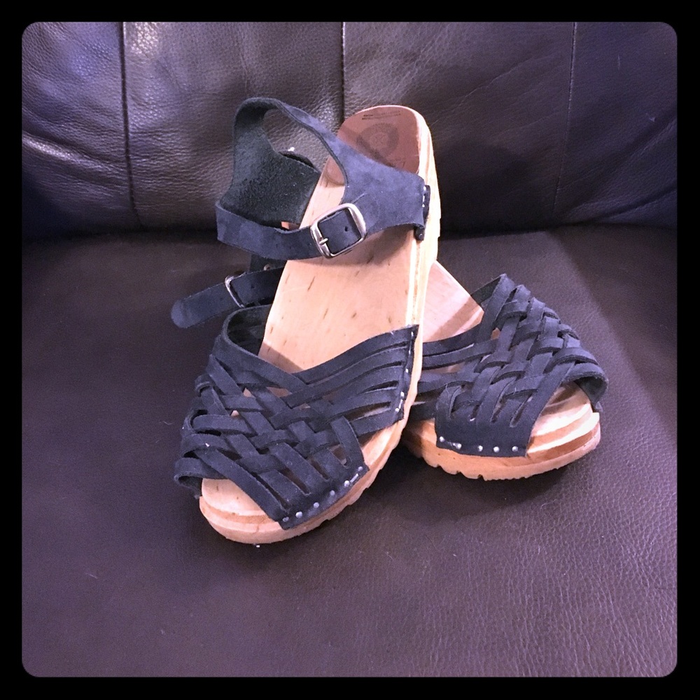 Suede Clog Sandals