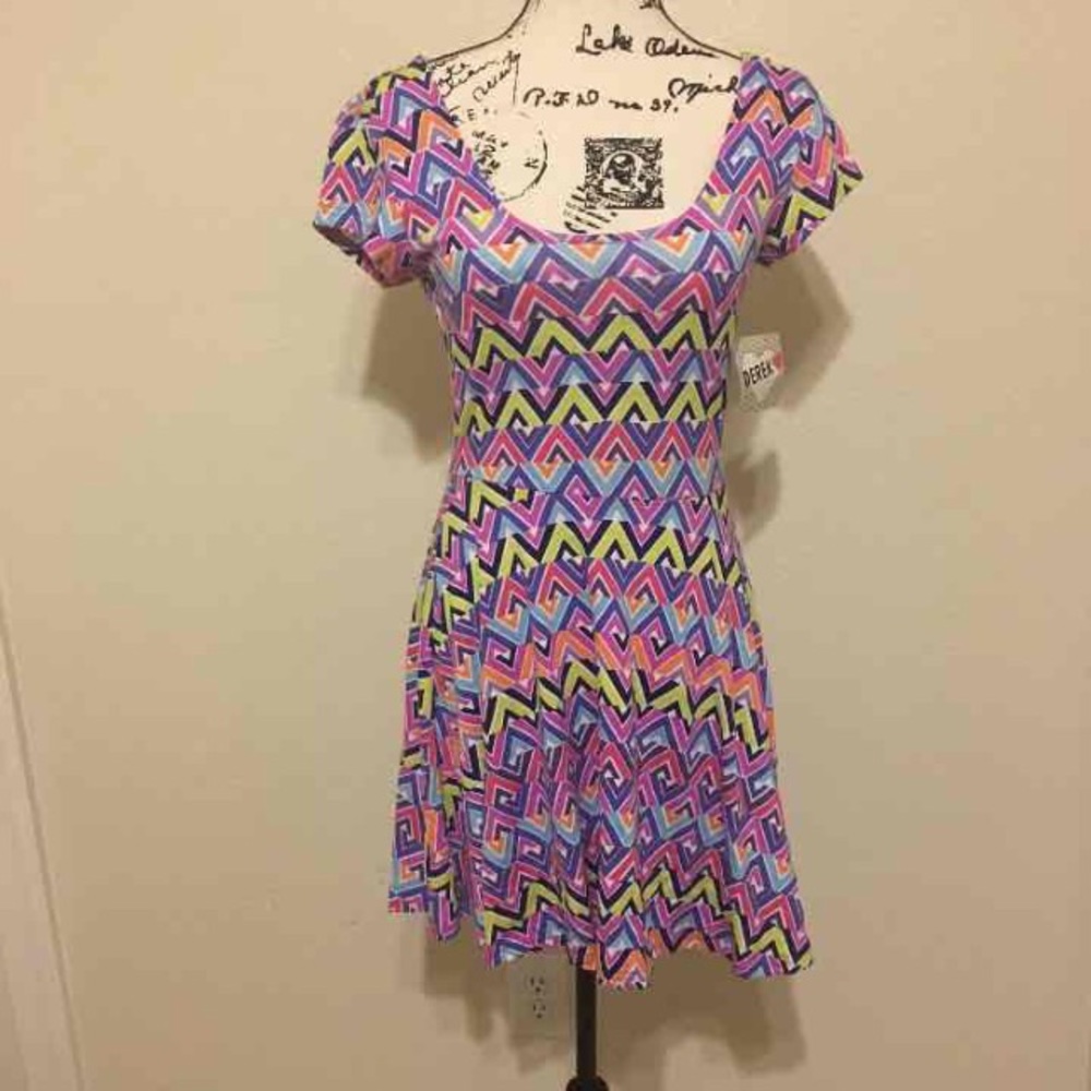 Colorful chevron dress