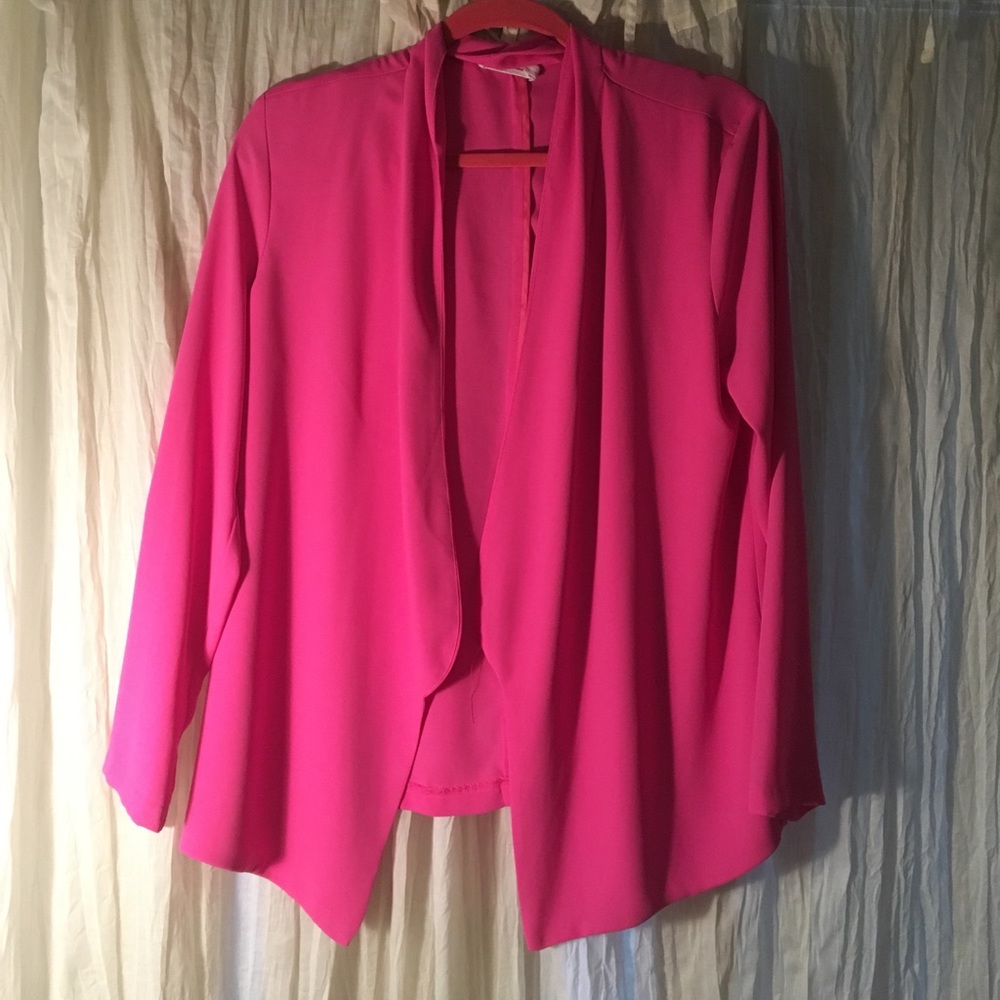 Pink Chiffon Blazer
