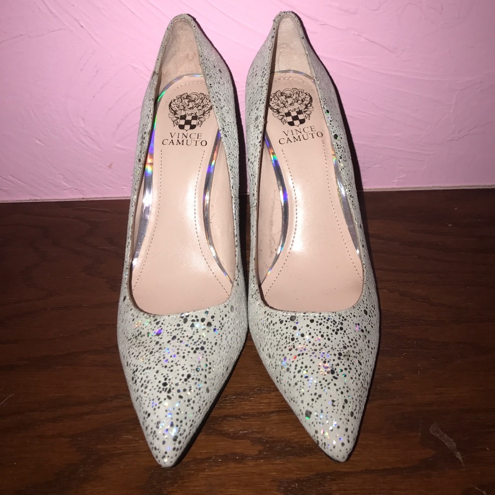 Vince Camuto Silver sparkly pump