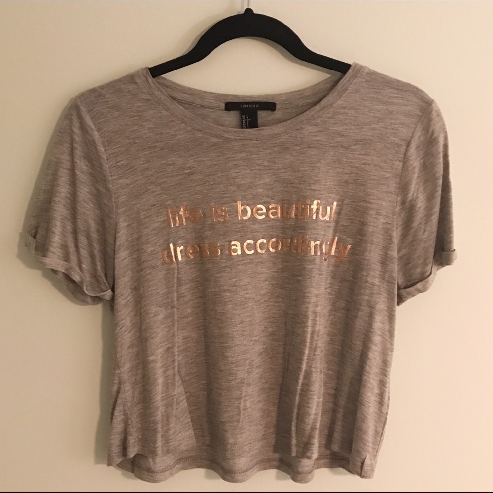 Forever 21 Graphic Crop Top