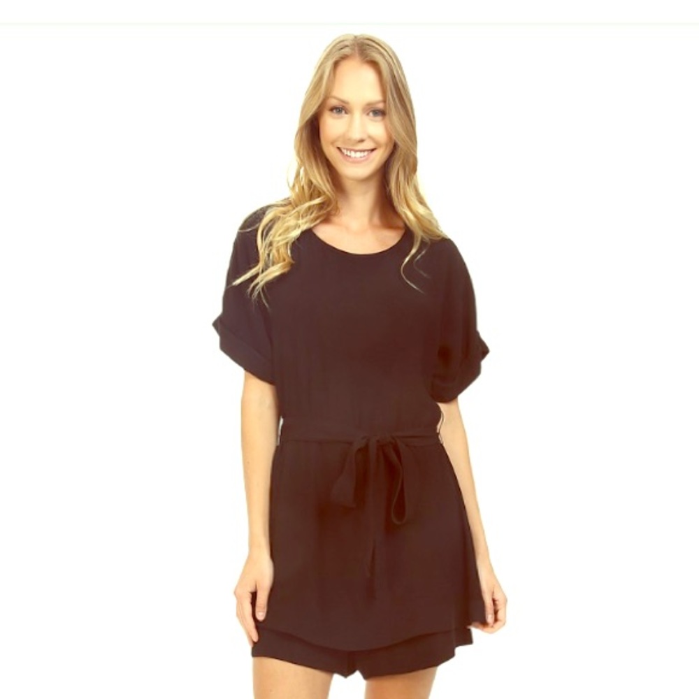 LUCKY BRAND BLACK ROMPER