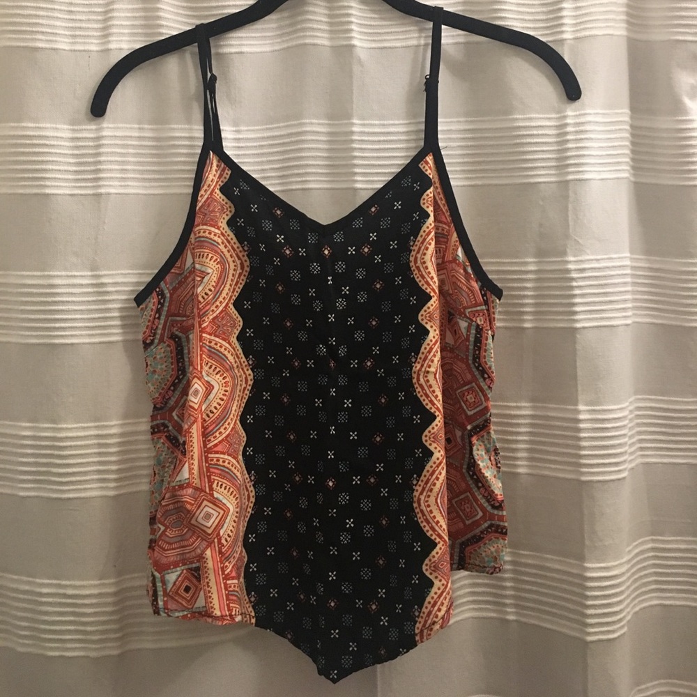 Paisley/ Aztec Print Crop Top