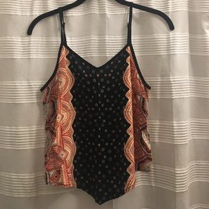 Paisley/ Aztec Print Crop Top