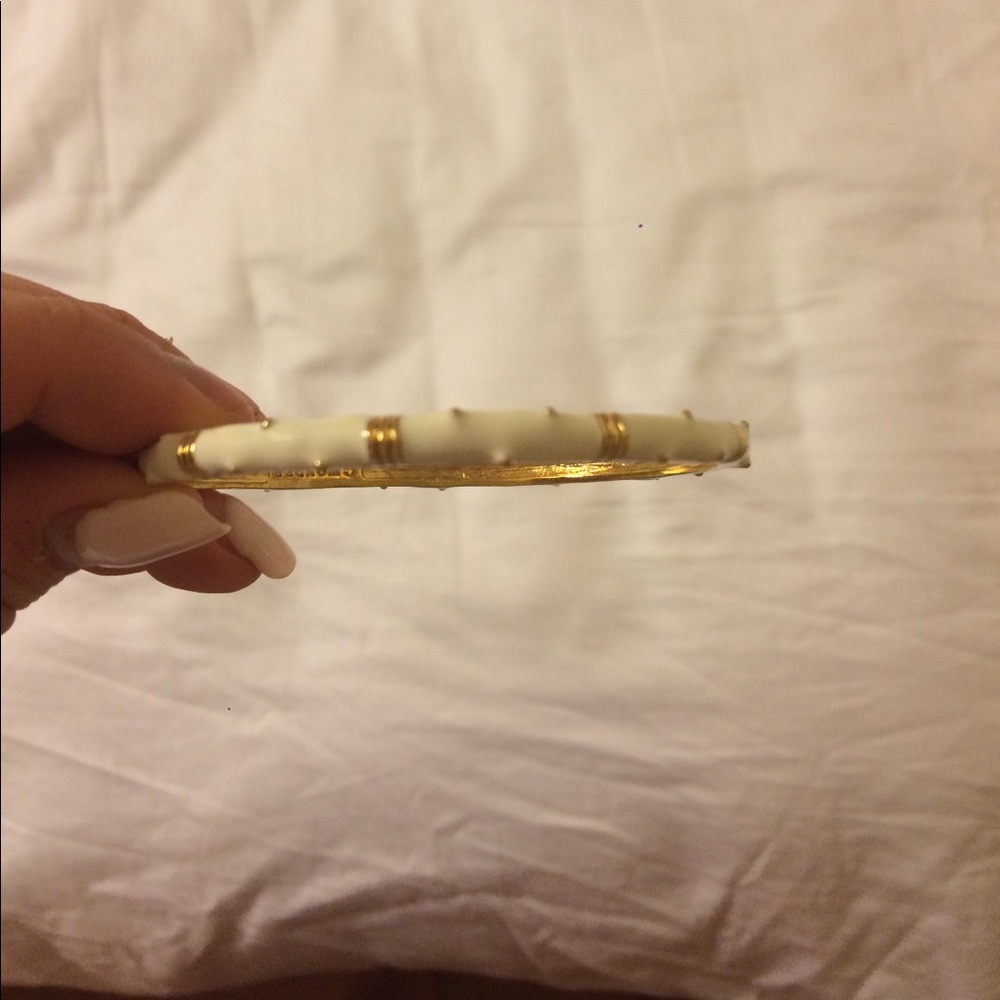 White and gold bangle