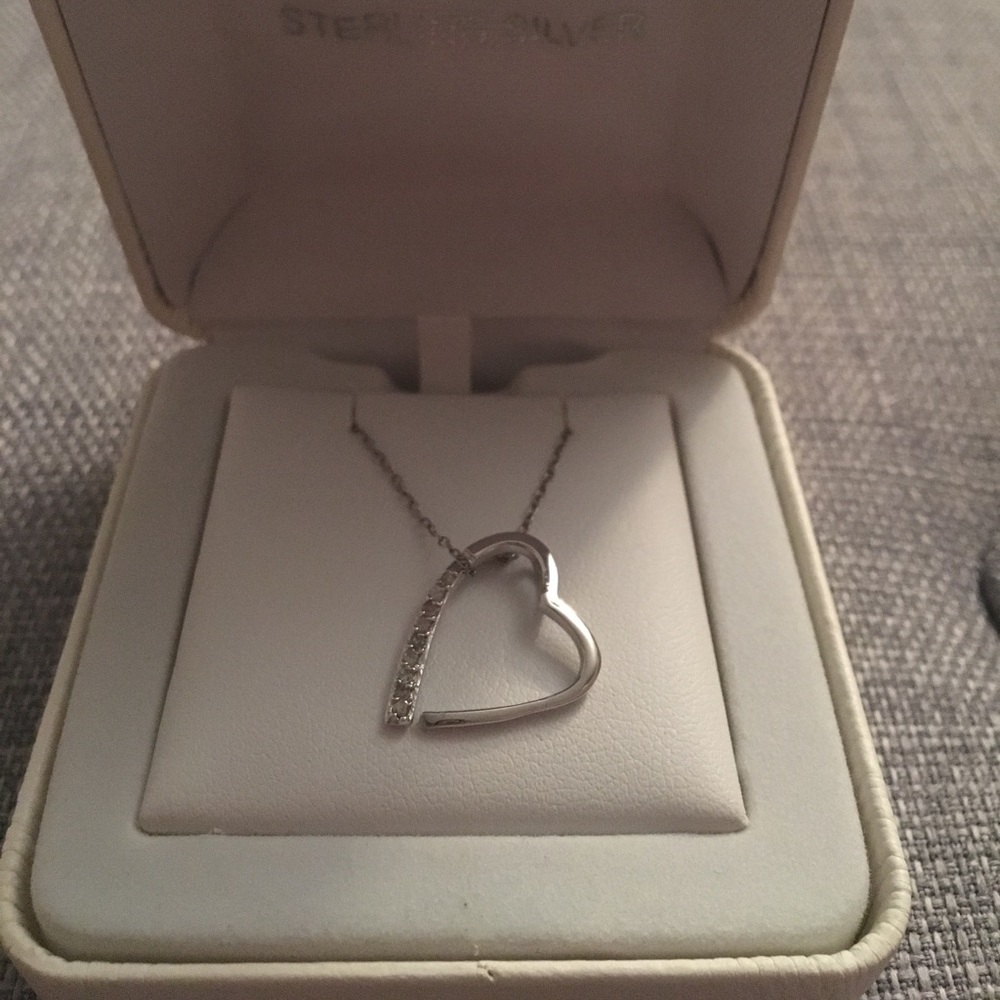 Sterling silver heart necklace