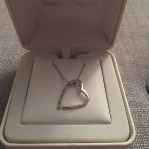 Sterling silver heart necklace