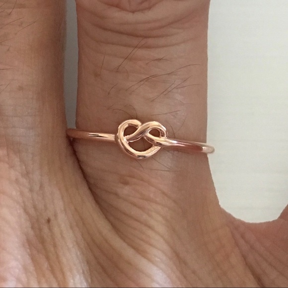 Jewelry - Rose Gold Plated Sterling Silver Knot Ring