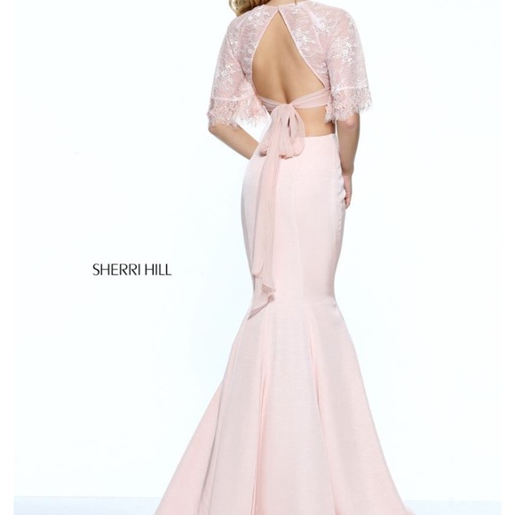 2 piece, blush, Sherri Hill prom dress - Picture 2 of 7