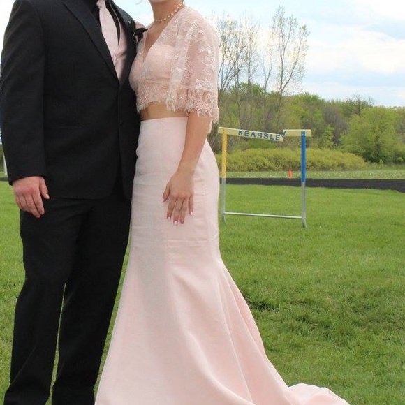 2 piece, blush, Sherri Hill prom dress - Picture 7 of 7