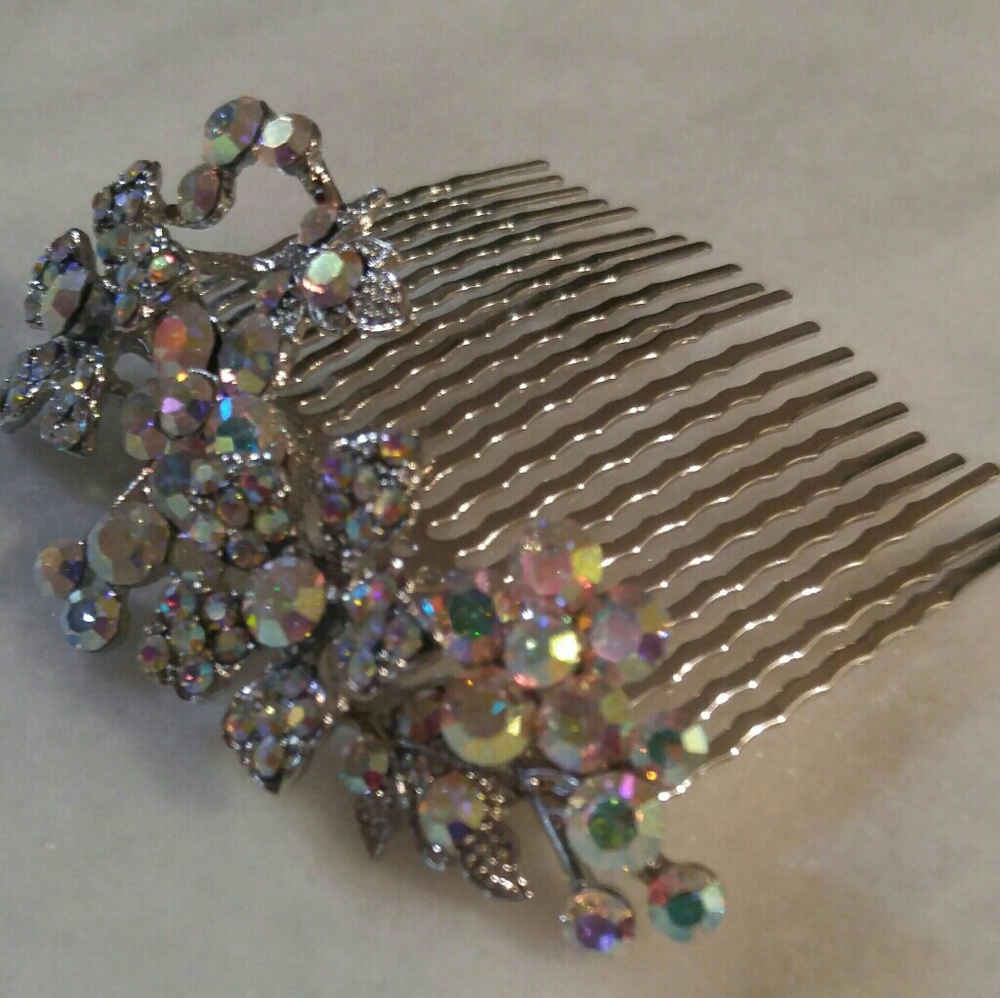 Swarovski Crystal Hair Vine & Flower Comb Pin