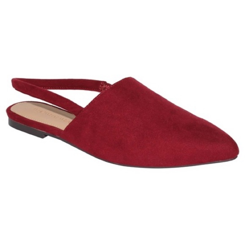 Who What Wear Kat Microsuade Slingback Flats 7.5