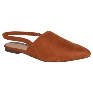 Who What Wear Kat Microsuade Slingback Flats 7.5