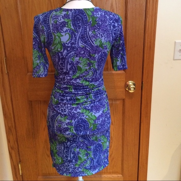 Last One! Michael Kors Floral & Paisley Blue Dress - Picture 6 of 7