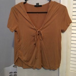 Mustard tie up top