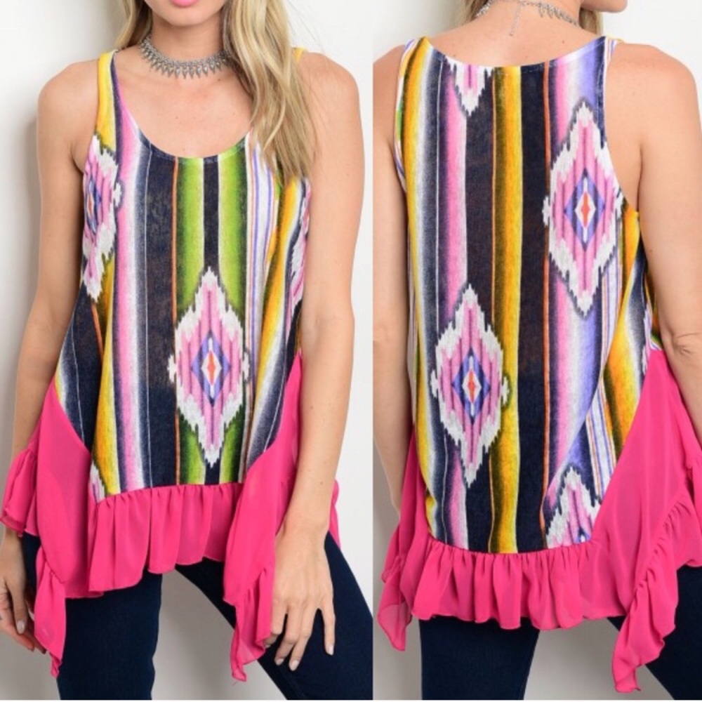 Ruffle Boho Tunic