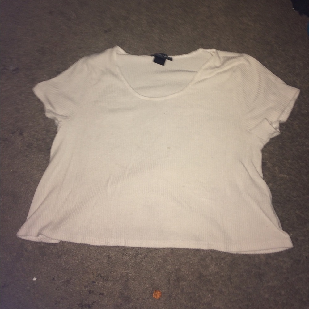 White crop top
