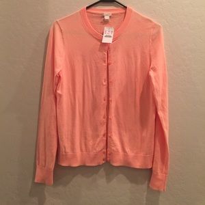 J. Crew Peach Caryn Cardigan Small