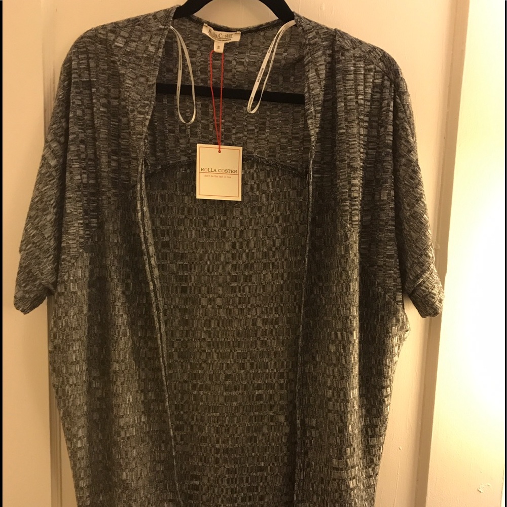 Rolla Coaster NWT SM Gray Quarter Sleeve Cardigan