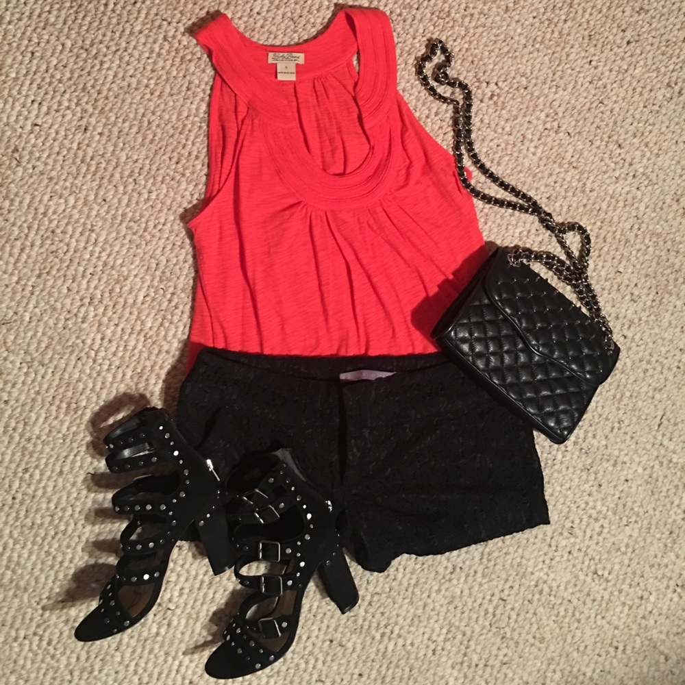 Lace black shorts
