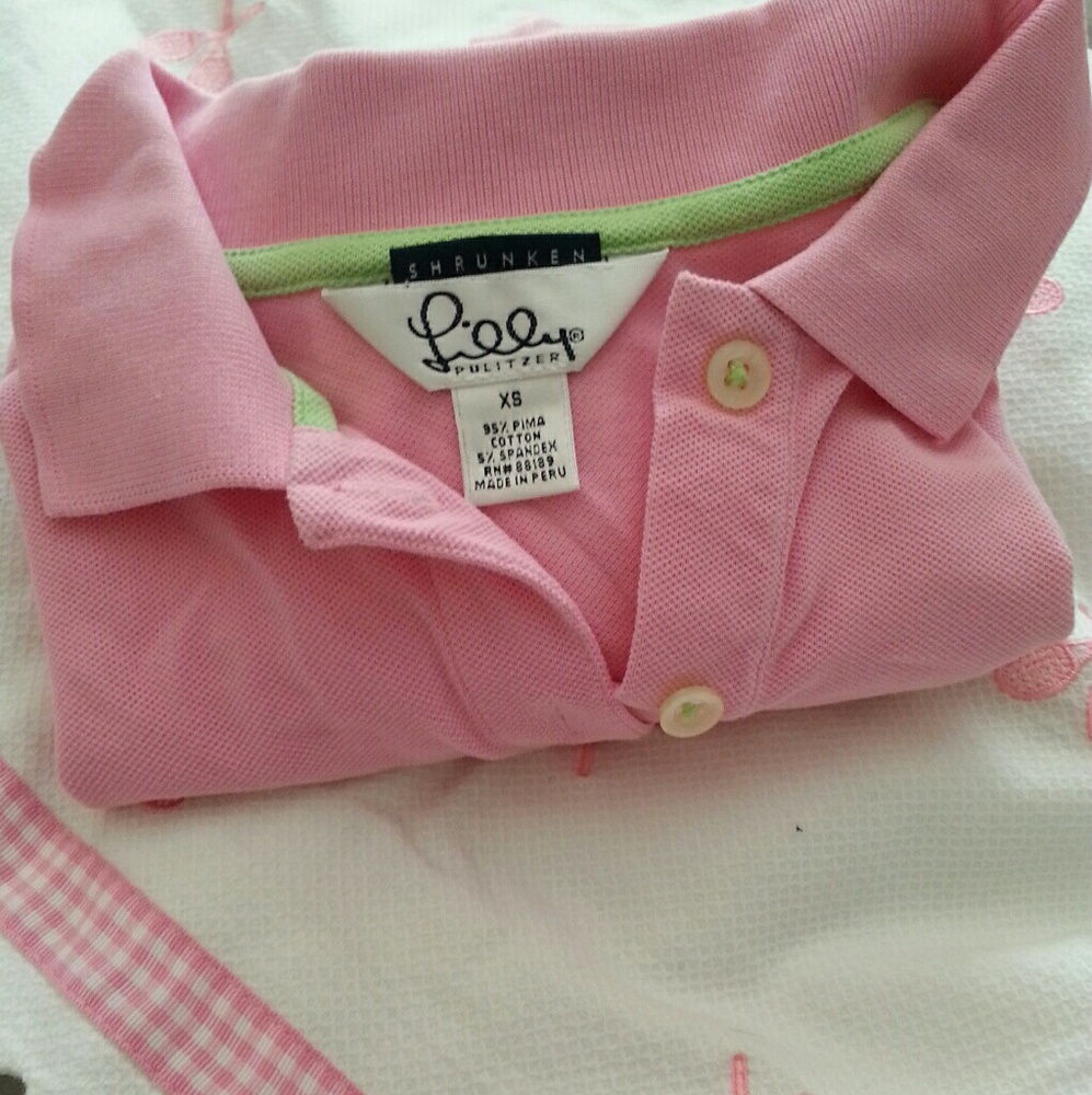 Lilly Pulitzer 'shrunken' fitted polo