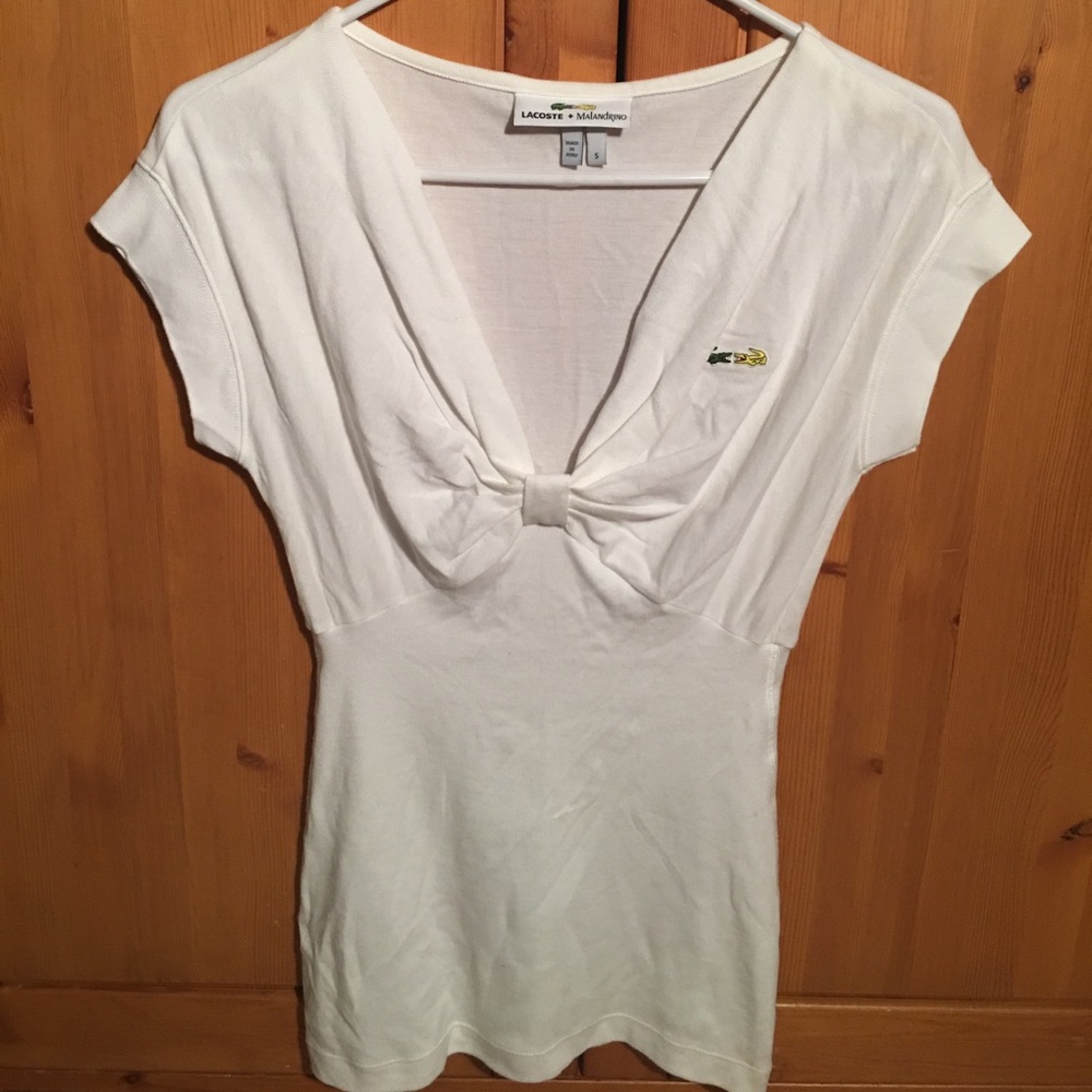 White LACOSTE Top - Picture 3 of 4