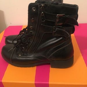 Black GUESS Combat Boots