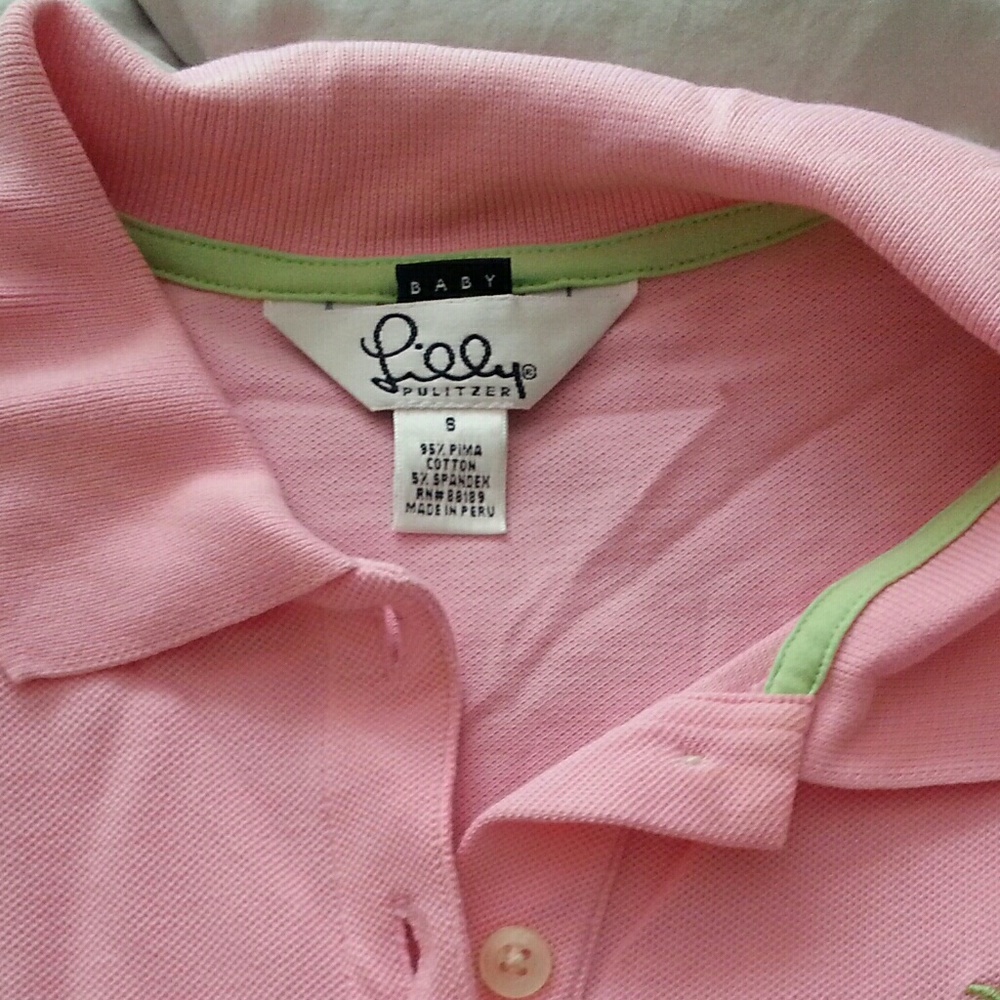Lilly Pulitzer 'baby' style pink polo