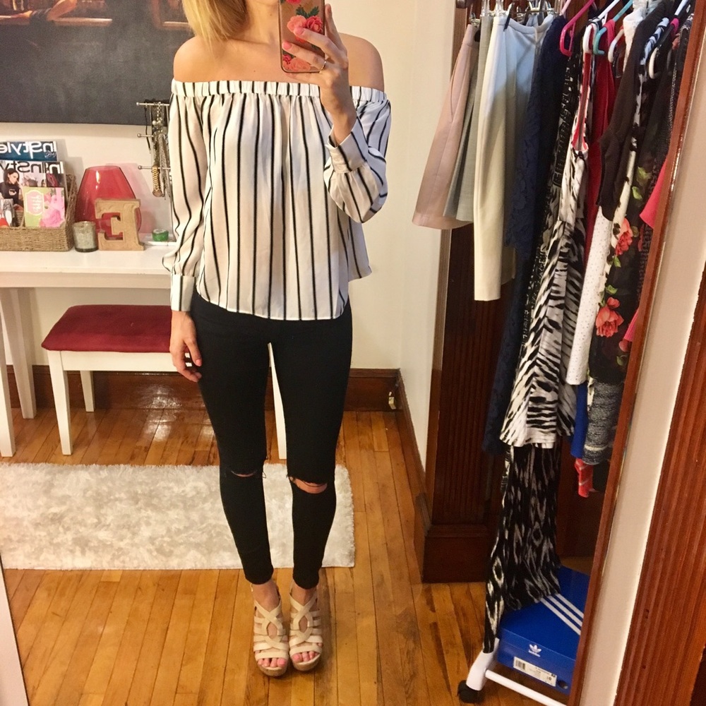 Striped Off-the-Shoulder Top