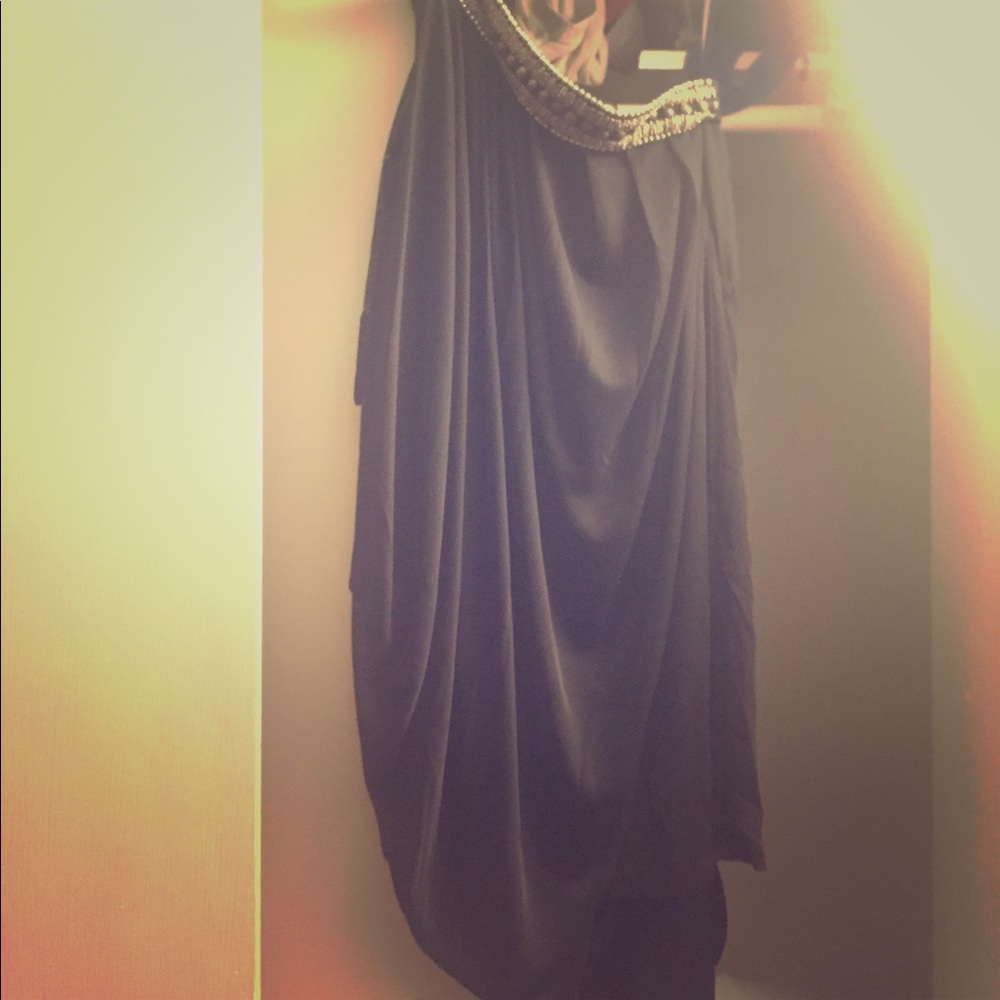 Black one shoulder dress