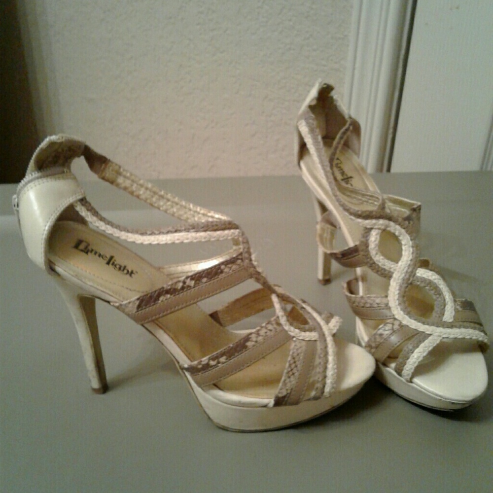 Snake skin style heels