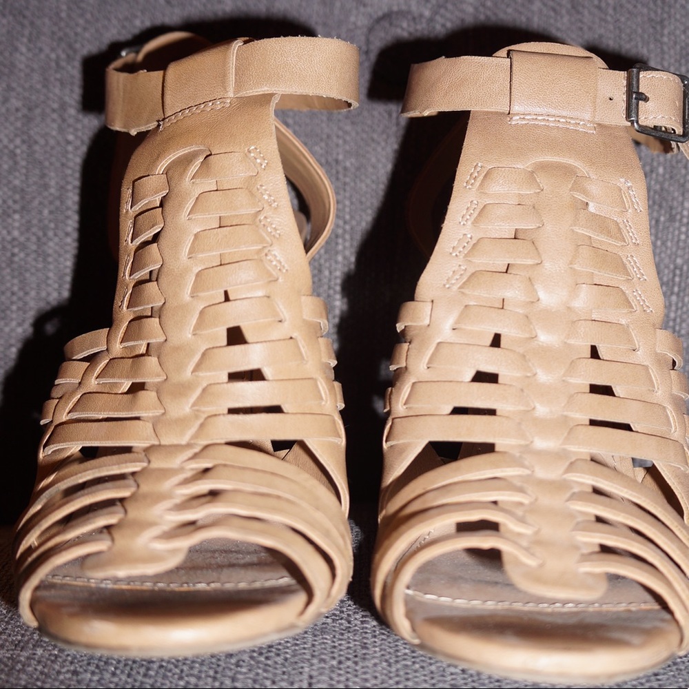 Tan Leather Wedges