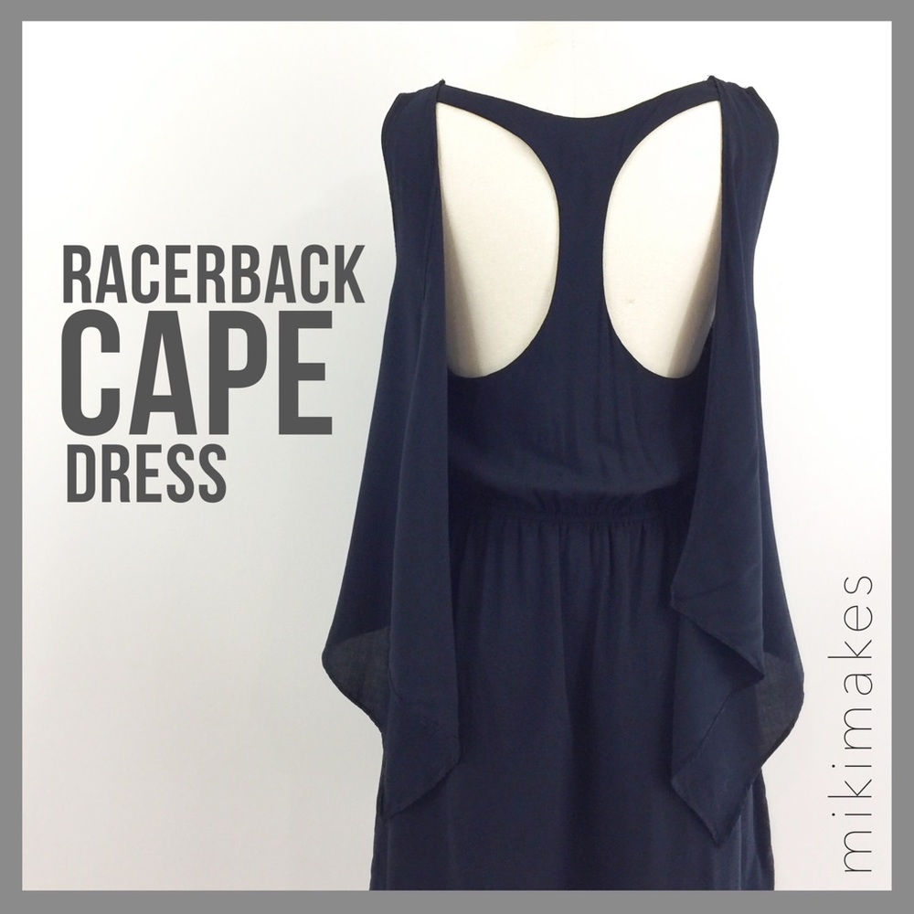 [ bcbgeneration ]  black open cape back dress