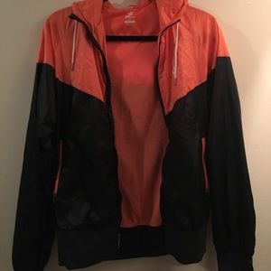 Black and Orange Nike Rain jacket
